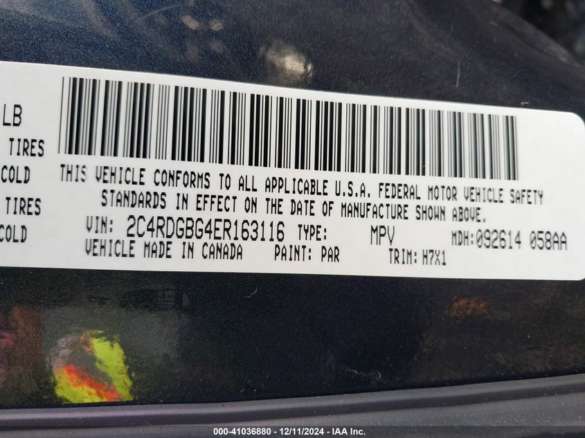 2014 DODGE GRAND CARAVAN SE - 2C4RDGBG4ER163116