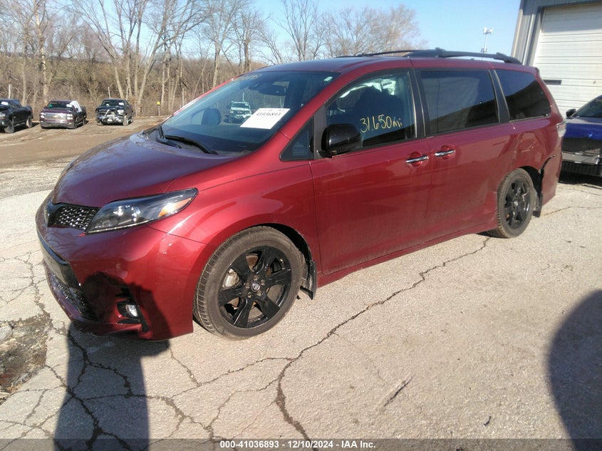 Vin: 5tdxz3dc8ls024848, lot: 41526819, toyota sienna se/se premium 20202