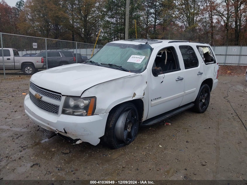 2007 Chevrolet Tahoe Ltz white suv flexible 1GNFK13047J385192 photo #3