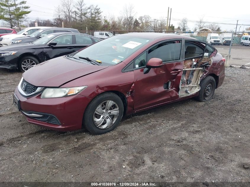 VIN 2HGFB2F50DH596989 2013 HONDA CIVIC no.2