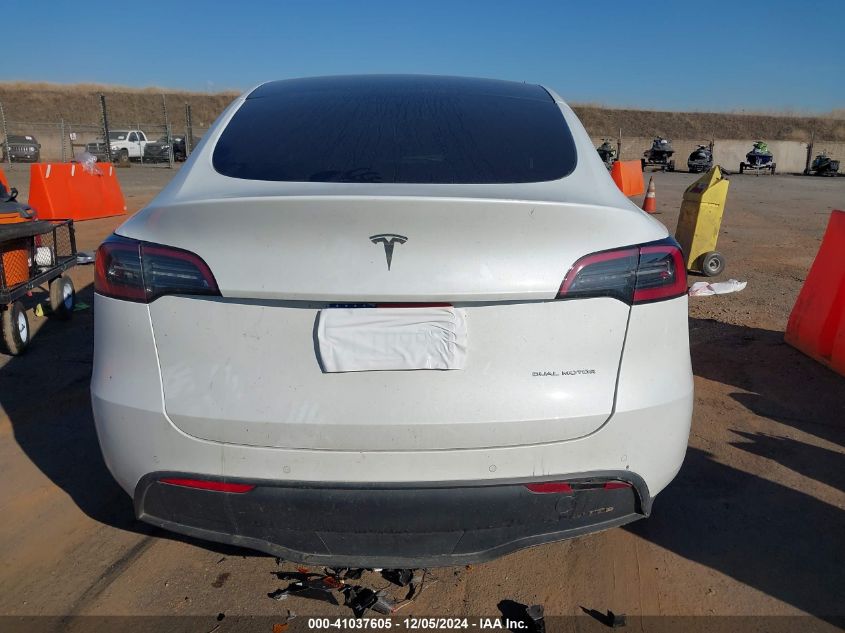 2022 Tesla Model Y Long Range Dual Motor All-Wheel Drive VIN: 7SAYGAEE0NF523510 Lot: 41037605