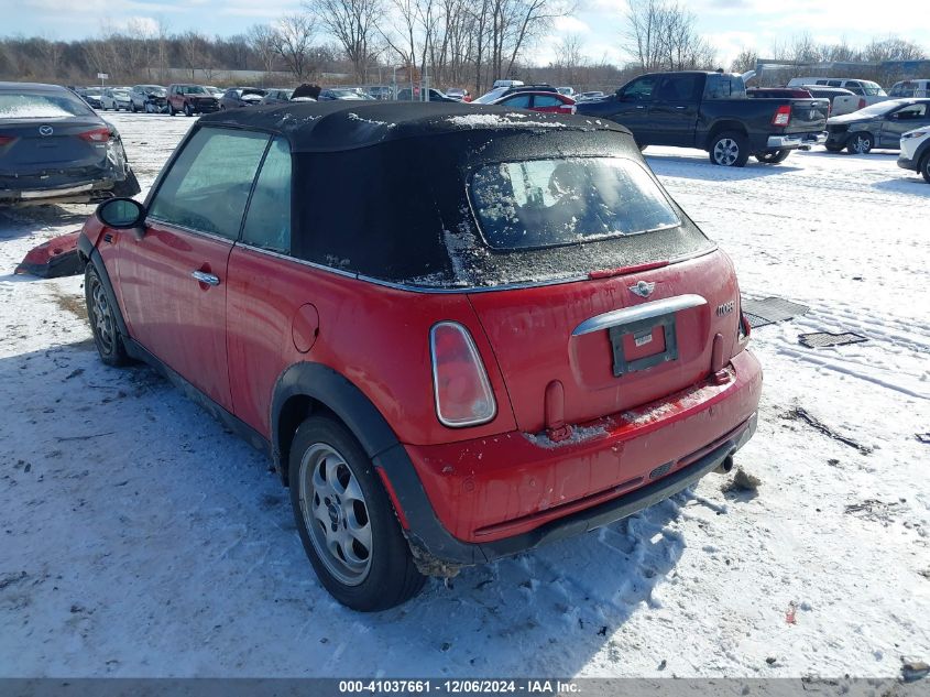 2005 Mini Cooper VIN: WMWRF33565TG13499 Lot: 41037661