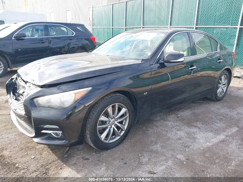 VIN JN1BV7AR9EM688552 2014 Infiniti Q50, Premium no.2