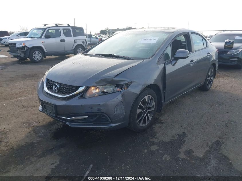 VIN 19XFB2F82DE270986 2013 Honda Civic, EX no.2