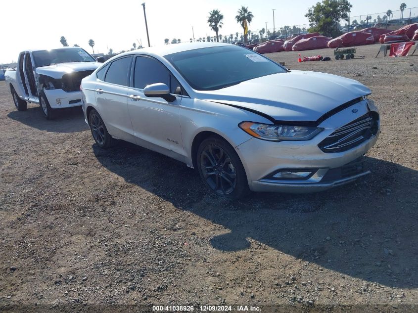 VIN 3FA6P0LU3JR219840 2018 Ford Fusion, Hybrid SE no.1