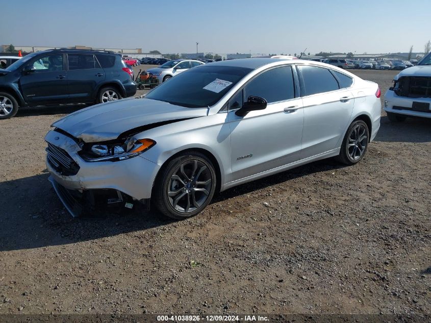 VIN 3FA6P0LU3JR219840 2018 Ford Fusion, Hybrid SE no.2