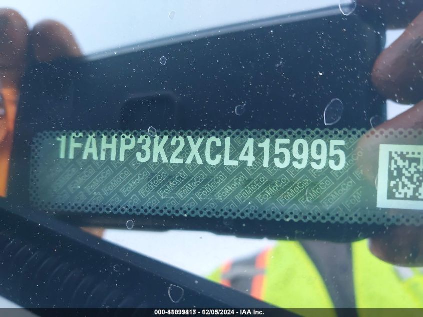 2012 Ford Focus Se VIN: 1FAHP3K2XCL415995 Lot: 41039417