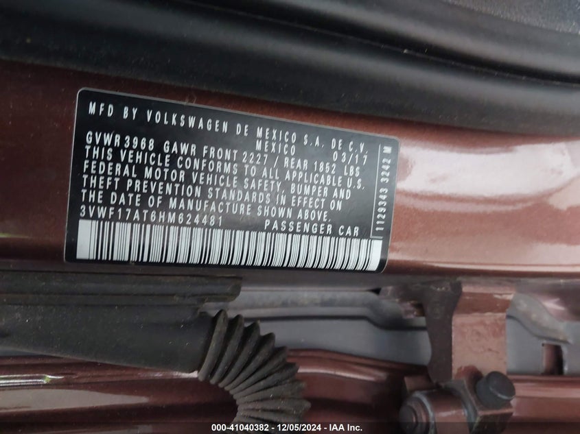 2017 VOLKSWAGEN BEETLE #PINKBEETLE/1.8T CLASSIC/1.8T S - 3VWF17AT6HM624481