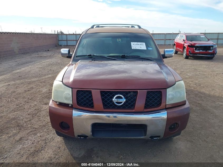 2004 Nissan Armada Se/Le VIN: 5N1AA08B64N742091 Lot: 41040401