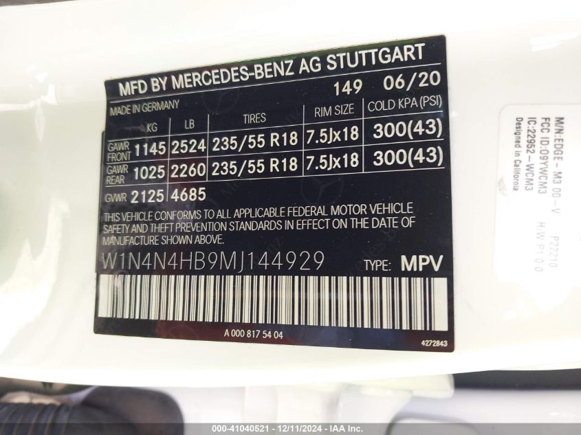 VIN W1N4N4HB9MJ144929 2021 Mercedes-Benz GLA 250, 4... no.9