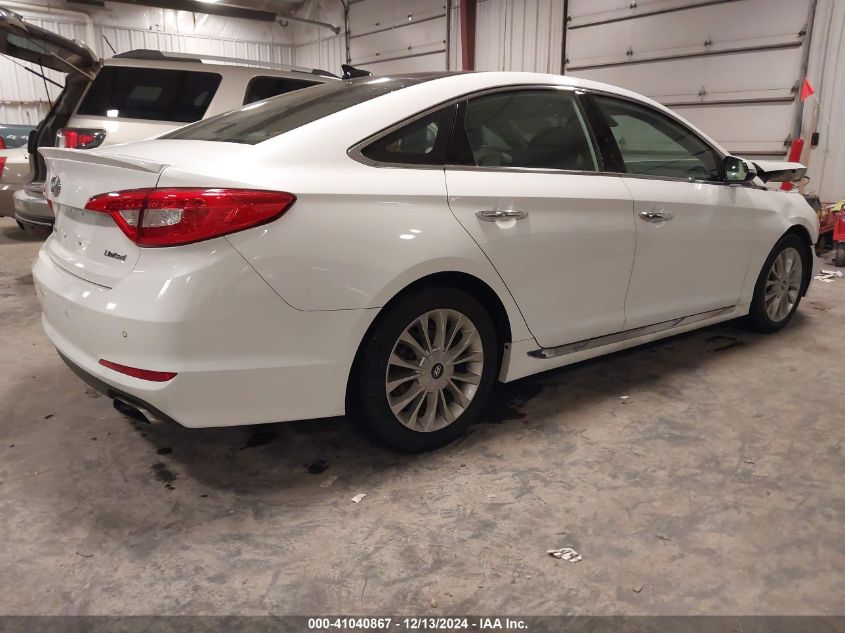 VIN 5NPE34AF1FH209539 2015 Hyundai Sonata, Limited no.4