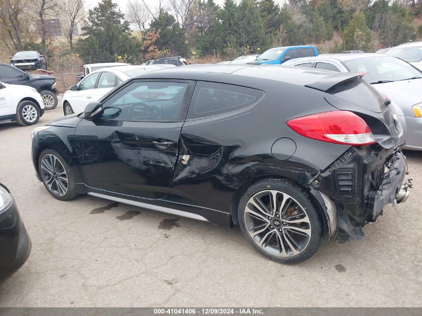 2016 Hyundai Veloster Turbo VIN: KMHTC6AE1GU290104 Lot: 41041406