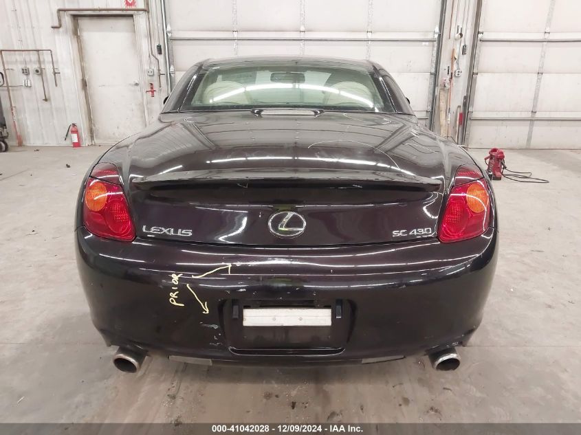 2003 Lexus Sc 430 VIN: JTHFN48Y030040692 Lot: 41042028