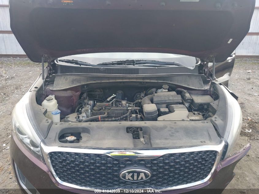 2016 Kia Sorento 2.4L Lx VIN: 5XYPGDA37GG068715 Lot: 41042039