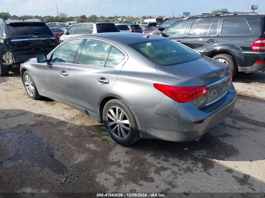 VIN JN1BV7AR7FM402148 2015 Infiniti Q50, Premium no.3