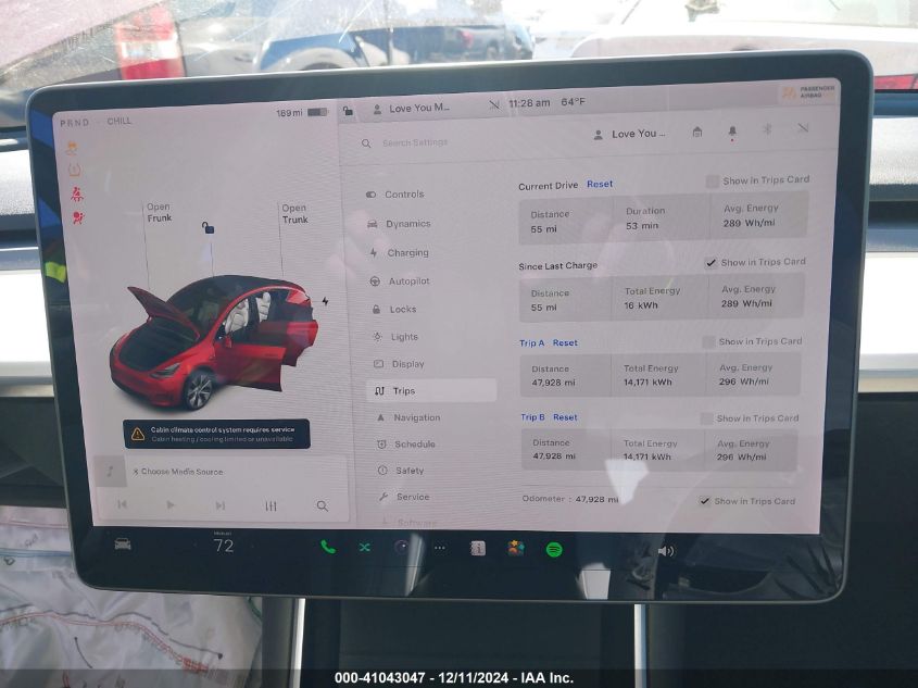 2020 Tesla Model Y Long Range Dual Motor All-Wheel Drive VIN: 5YJYGDEE5LF049713 Lot: 41043047