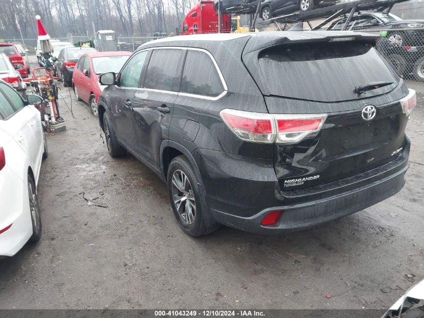 VIN 5TDJKRFH0GS322659 2016 Toyota Highlander, Xle V6 no.3