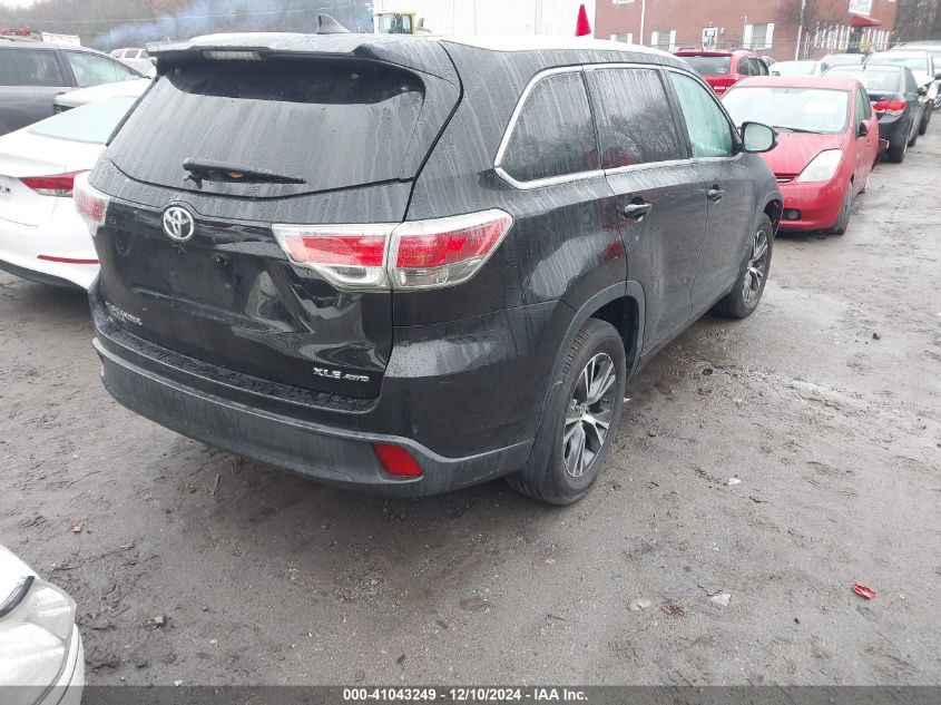 VIN 5TDJKRFH0GS322659 2016 Toyota Highlander, Xle V6 no.4