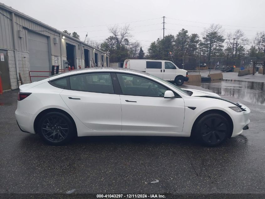 2024 Tesla Model 3 Long Range Dual Motor All-Wheel Drive/Rear-Wheel Drive VIN: 5YJ3E1EA7RF729214 Lot: 41043297