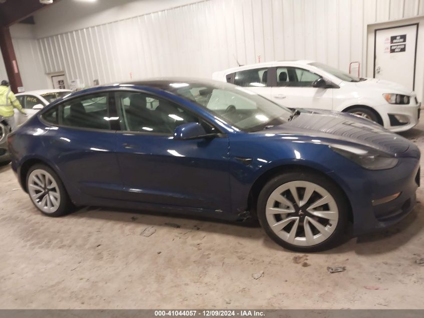 2022 Tesla Model 3 Long Range Dual Motor All-Wheel Drive VIN: 5YJ3E1EB9NF186113 Lot: 41044057