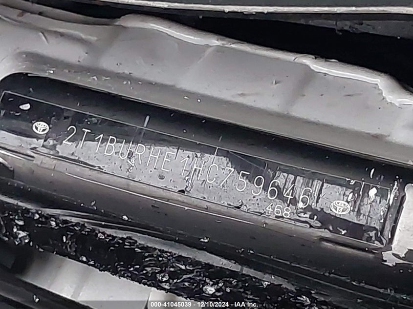 2017 TOYOTA COROLLA L/LE/XLE/SE/XSE - 2T1BURHE1HC759646