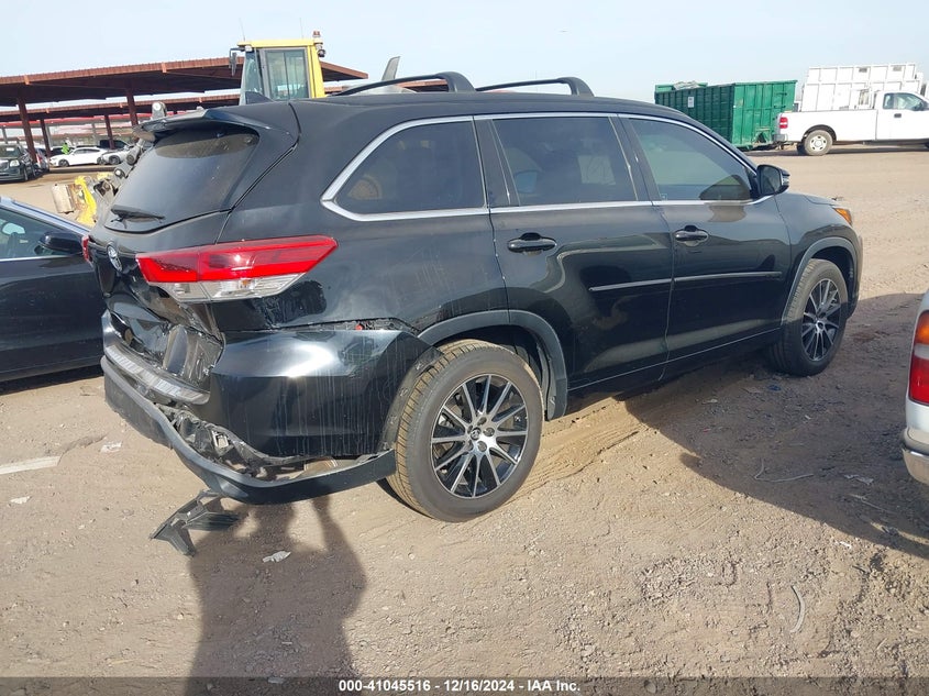 Vin: 5tdkzrfh7js537351, lot: 41535466, toyota highlander se 20184