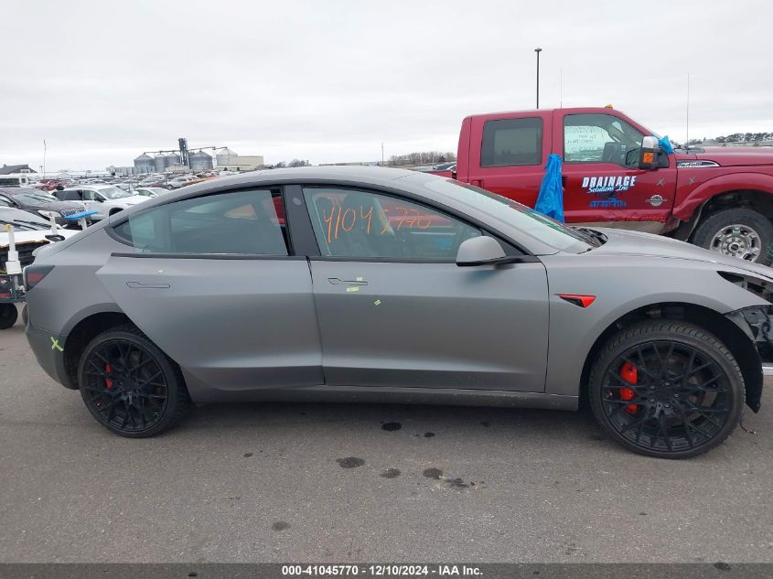 2023 Tesla Model 3 Performance Dual Motor All-Wheel Drive VIN: 5YJ3E1ECXPF398935 Lot: 41045770