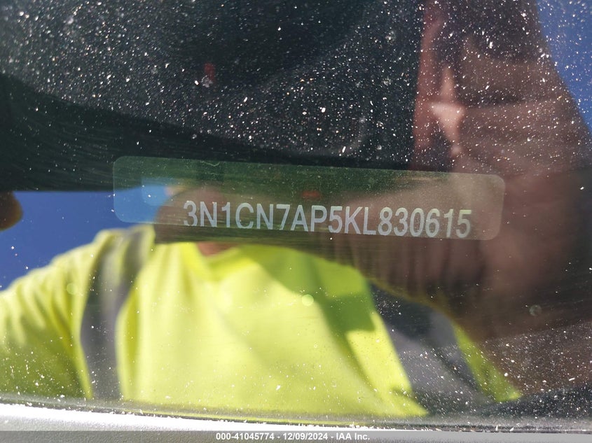 2019 Nissan Versa 1.6 S+ VIN: 3N1CN7AP5KL83061 Lot: 41045774