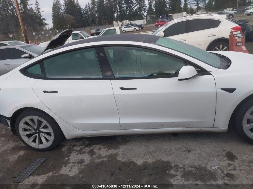 2021 Tesla Model 3 Standard Range Plus Rear-Wheel Drive VIN: 5YJ3E1EA5MF071370 Lot: 41045838