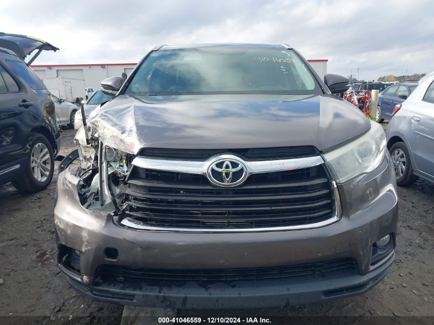 VIN 5TDKKRFH7FS065583 2015 Toyota Highlander, Xle V6 no.12