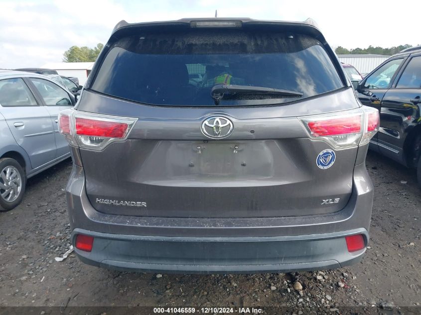 2015 TOYOTA HIGHLANDER XLE V6 - 5TDKKRFH7FS065583