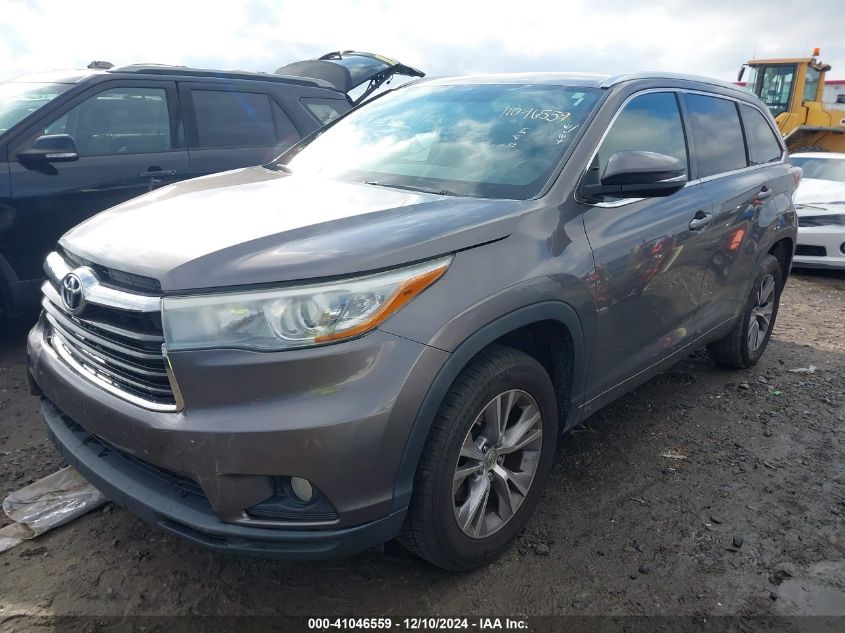 2015 TOYOTA HIGHLANDER XLE V6 - 5TDKKRFH7FS065583