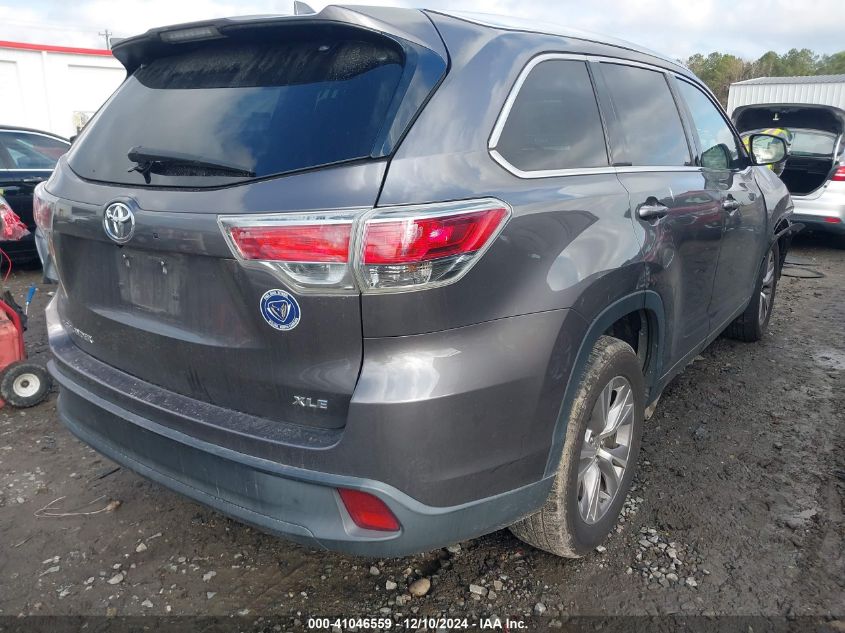 VIN 5TDKKRFH7FS065583 2015 Toyota Highlander, Xle V6 no.4