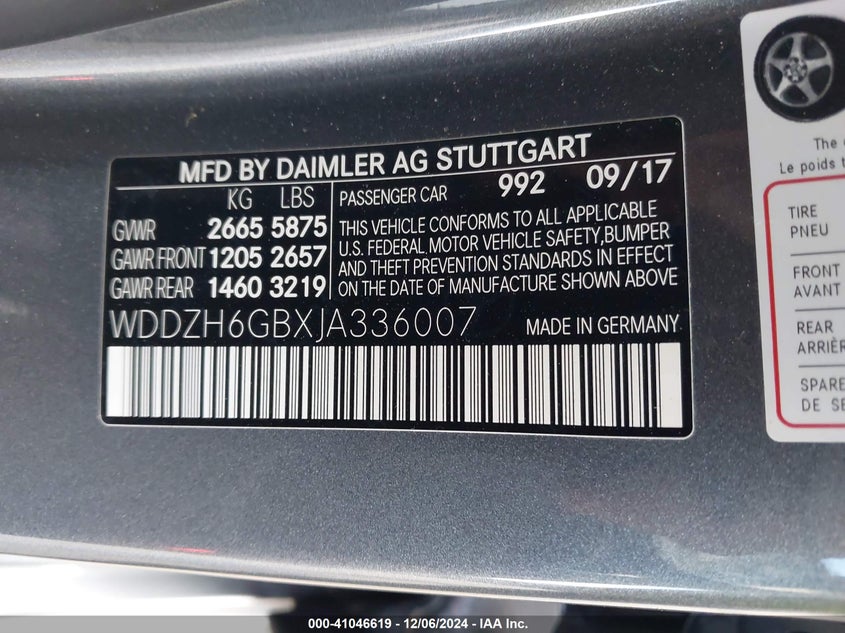 2018 MERCEDES-BENZ E 400 4MATIC - WDDZH6GBXJA336007