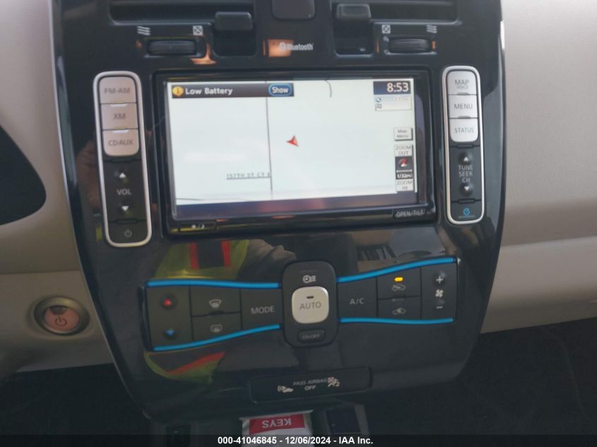 2012 Nissan Leaf Sl VIN: JN1AZ0CP0CT016269 Lot: 41046845