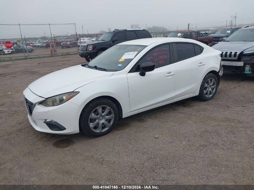 VIN JM1BM1T76E1191498 2014 Mazda 3, I Sv no.2