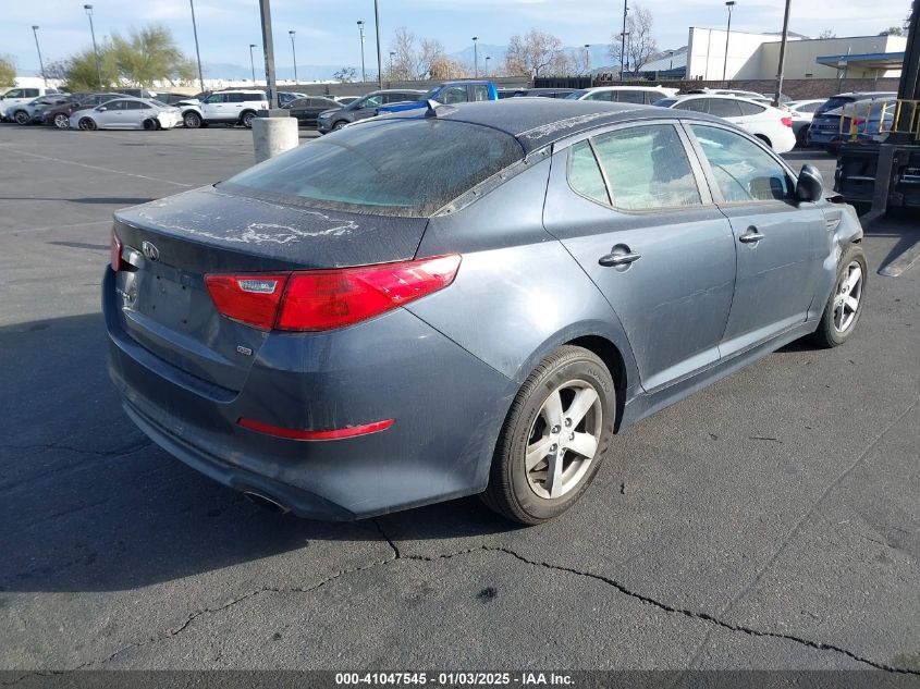 VIN KNAGM4A79F5531230 2015 KIA Optima, LX no.4