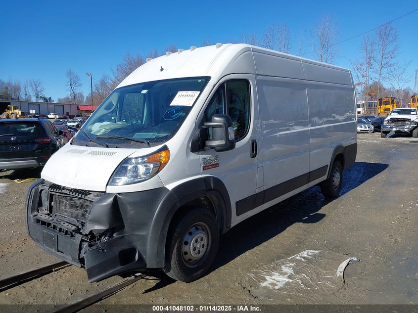 Vin: 3c6mrvjg2me581294, lot: 41538052, ram promaster 3500 cargo van high roof 159 wb ext 20212