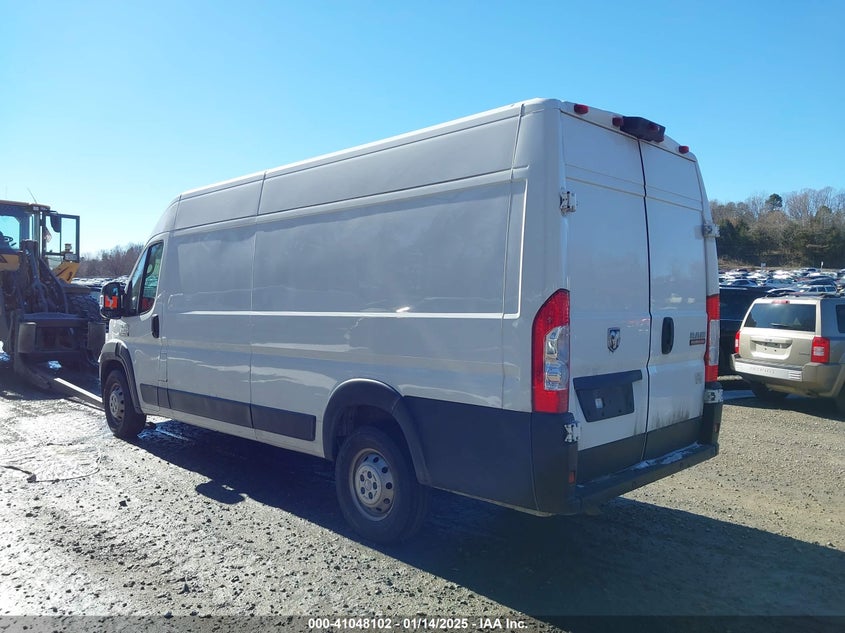 Vin: 3c6mrvjg2me581294, lot: 41538052, ram promaster 3500 cargo van high roof 159 wb ext 20213