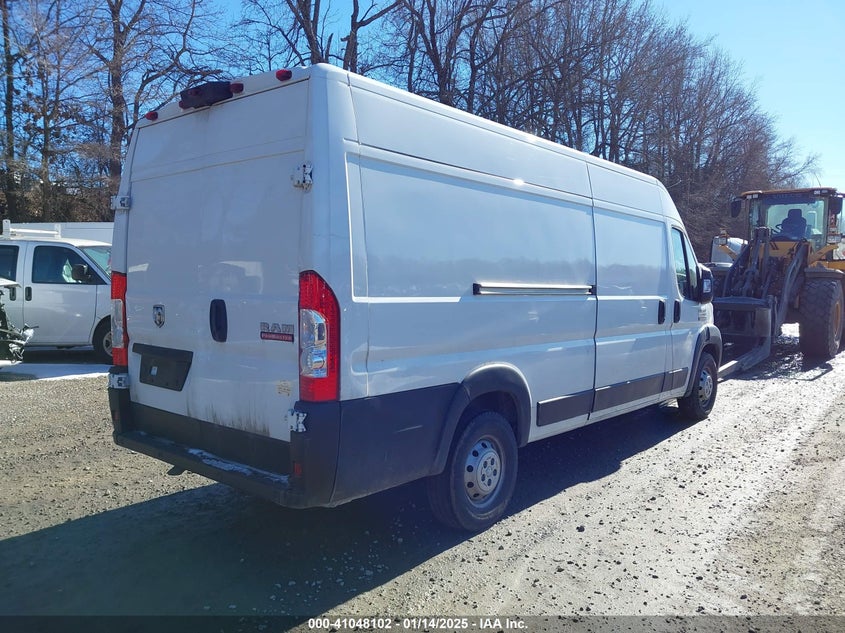 Vin: 3c6mrvjg2me581294, lot: 41538052, ram promaster 3500 cargo van high roof 159 wb ext 20214