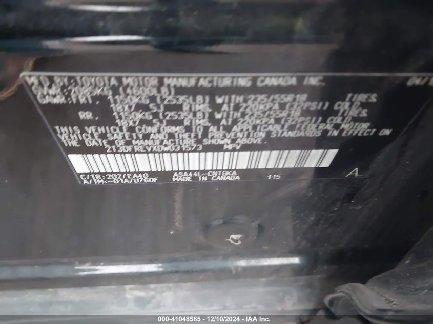 2013 TOYOTA RAV4 LIMITED - 2T3DFREVXDW031573