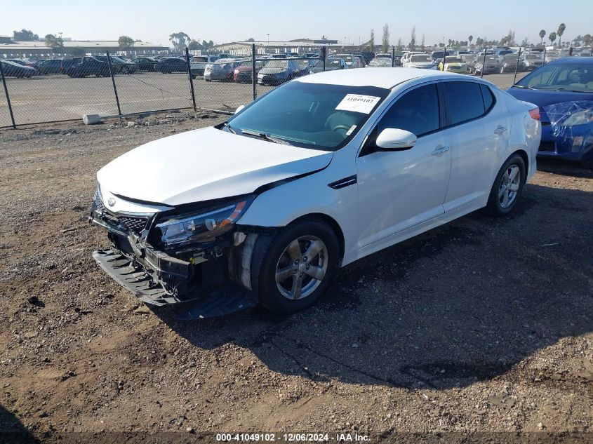 VIN KNAGM4A77F5650264 2015 KIA OPTIMA no.2