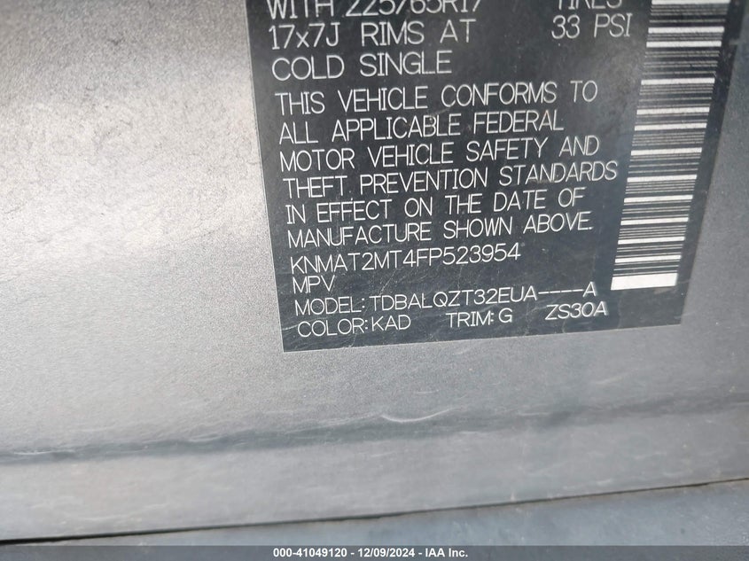 2015 NISSAN ROGUE SV - KNMAT2MT4FP523954