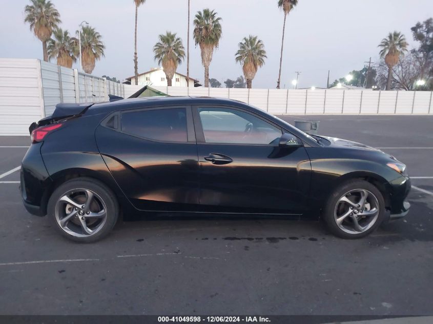 2019 Hyundai Veloster 2.0 VIN: KMHTG6AF2KU006484 Lot: 41049598