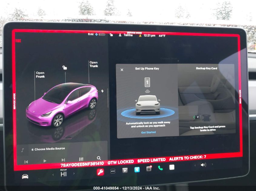 2022 Tesla Model Y Long Range Dual Motor All-Wheel Drive VIN: 7SAYGDEE5NF361410 Lot: 41049854