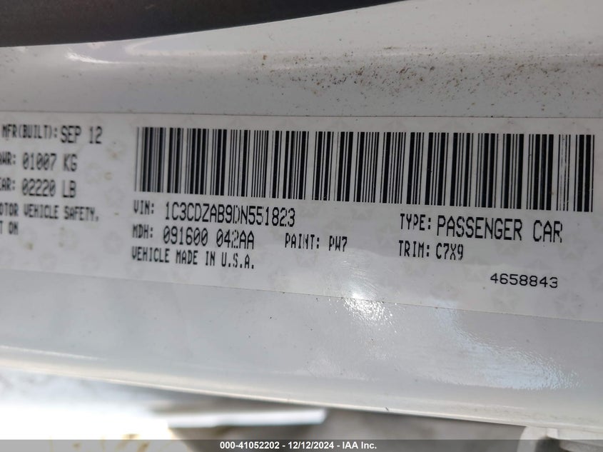 2013 DODGE AVENGER SE - 1C3CDZAB9DN551823
