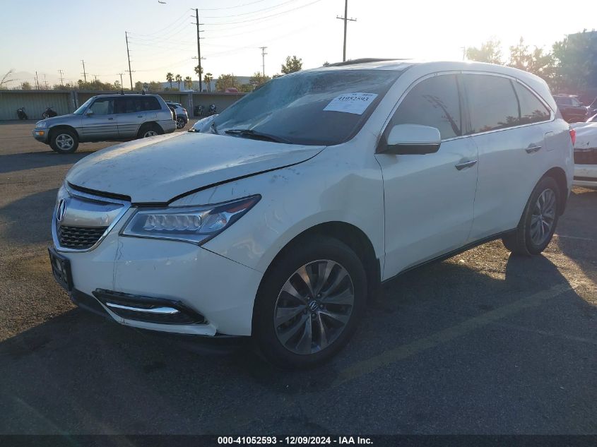 VIN 5FRYD3H47EB018034 2014 Acura MDX, Technology Pa... no.2