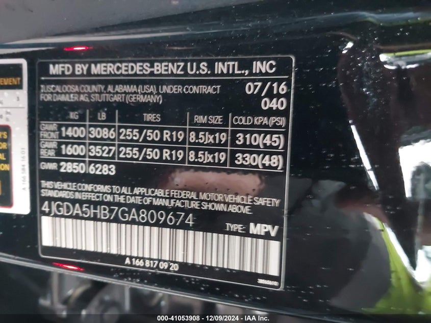 2016 MERCEDES-BENZ GLE 350 4MATIC - 4JGDA5HB7GA809674