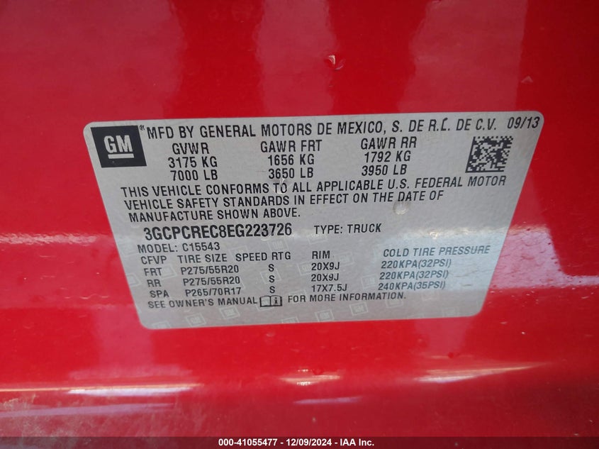 2014 CHEVROLET SILVERADO 1500 1LT - 3GCPCREC8EG223726