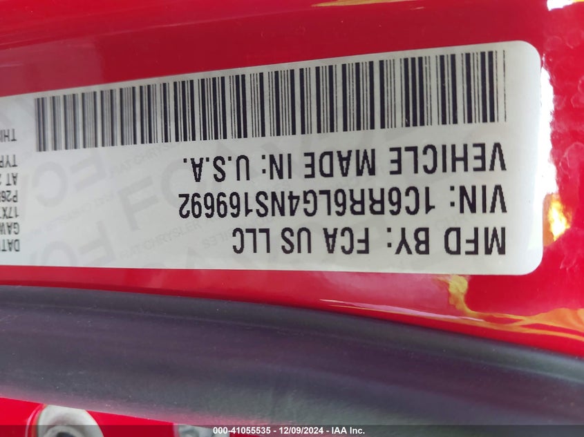 2022 RAM 1500 CLASSIC SLT  4X2 5'7 BOX - 1C6RR6LG4NS169692
